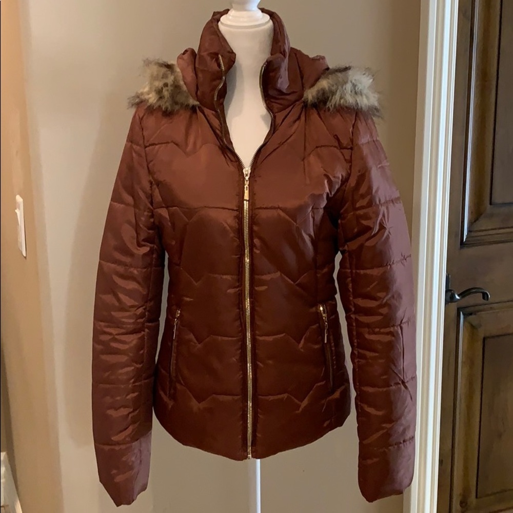 Rust Puffer Jacket - image 1